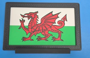 Baner Cymru – 3D Printed Welsh Flag Display with Stand