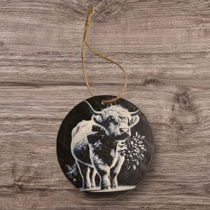 Highland cow bauble