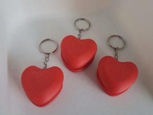 heart clicker keyrings