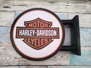 Motorcycle round LED light box