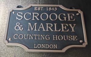 Christmas Carol Sign- Scrooge & Marley