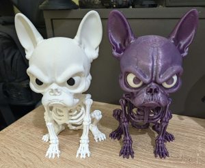 skeleton French bull dog